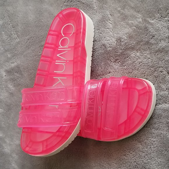 Tobi Logo-Embossed Platform Sandal by CALVIN KLEIN - Picture 3 of 11